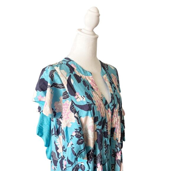 Anthropologie Cassandra Maxi Dress Medium Blue NWT - Picture 4 of 7